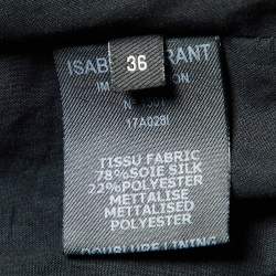 Isabel Marant Metallic Silk Lurex Draped Madly Mini Skirt S