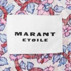 Pre Owned Isabel Marant Multicolor Floral Print Cotton Asymmetric Greila Dress S