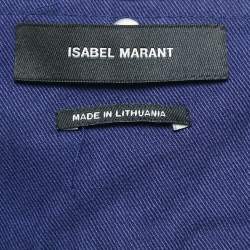 Isabel Marant Blue Gabardine Wide Leg Trousers M