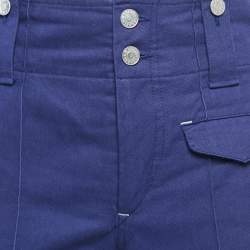 Isabel Marant Blue Gabardine Wide Leg Trousers M