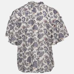 Isabel Marant Multicolor Silk Ruffled Top S
