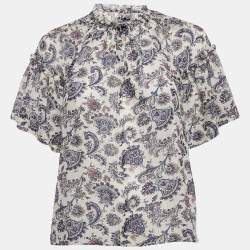 Isabel Marant Multicolor Silk Ruffled Top S