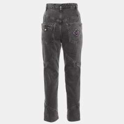 Isabel Marant Grey Denim Eloisa Paneled Boyfriend Jeans S/Waist 28"