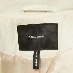 Isabel Marant Off White Studded Leather Button Front Jacket L
