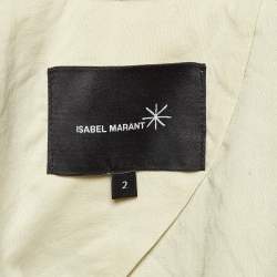 Isabel Marant Grey Striped Linen Crystal Embellishment Jacket M