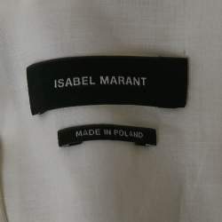 Isabel Marant White Cotton V-Neck Ruffled Glory Mini Dress XS