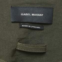 Isabel Marant Khaki Green Cotton Blend Blouse and Pants Set S