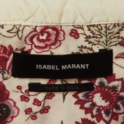 Isabel Marant Cream Floral Print Cotton Button Front Top S