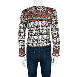 Isabel Marant for H&M Embellished Tie Dyed Quilted Cropped Jacket S