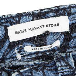 Pre Owned Isabel Marant Etoile Indigo Eyelet Embroidered Distressed Denim Skinny Jeans S