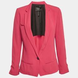 Isabel Marant Red Crepe Button Front Blazer S