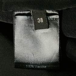 Pre Owned Isabel Marant Black Satin Vilma Midi Dress M