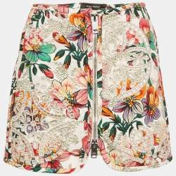 Isabel Marant White Floral Print Broderie Anglaise Mini Skirt M