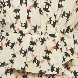 Isabel Marant Beige Printed Silk Blouse and Skirt Set S