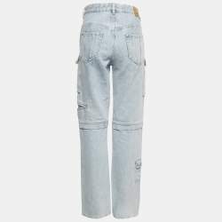 Isabel Marant Blue Denim Cargo Jeans L Waist 34"
