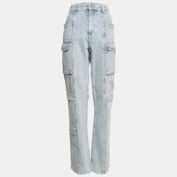 Isabel Marant Blue Denim Cargo Jeans L Waist 34"
