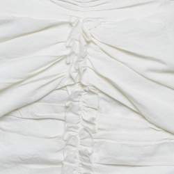 Isabel Marant Cotton White Ruffled Mini Skirt S