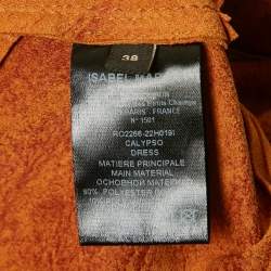 Isabel Marant Camel Brown Calypso Halterneck Draped Midi Dress M