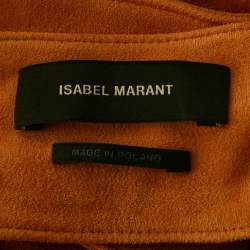 Isabel Marant Camel Brown Calypso Halterneck Draped Midi Dress M