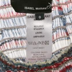 Isabel Marant Blue Striped Lurex Silk Mini Skirt XS