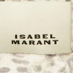 Isabel Marant Green Leopard Print Cotton Zewel T-Shirt S
