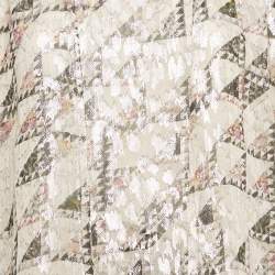 Pre Owned Isabel Marant Grey Lurex Midway Fil Coupe Top and Skirt Set M