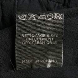 Pre Owned Isabel Marant Black Dot Devore Plunge Neck Ruched Midi Dress M