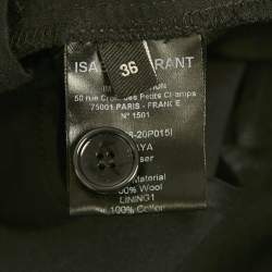 Pre Owned Isabel Marant Black Wool High Waist Tailored Trouser S