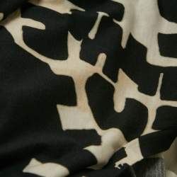 Pre Owned Isabel Marant Black/White Printed Jersey Drape Style Mini Dress L