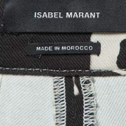Pre Owned Isabel Marant Monochrome Printed Cotton Regular Fit Jeans M/Waist 31"