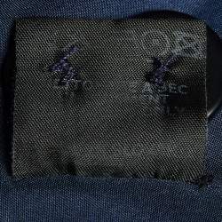 Pre Owned Isabel Marant Off-White & Navy Blue Patterned Crepe Blazer & Pant Suit M