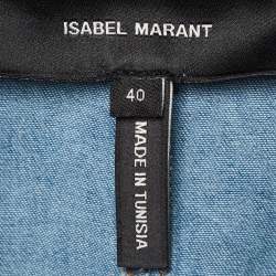 Pre Owned Isabel Marant Blue Faded Blue Sleeveless Playsuit M