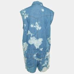 Pre Owned Isabel Marant Blue Faded Blue Sleeveless Playsuit M