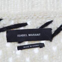 Pre Owned Isabel Marant Cream Wool Crochet Knit Oversized Sweater M
