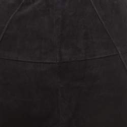 Pre Owned Isabel Marant Black Suede Paneled Leggings S