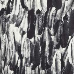 Pre Owned Isabel Marant Black Feather Print Cotton Knit Top M