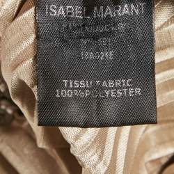 Pre Owned Isabel Marant Silver Plisse Delpha Mini Skirt S