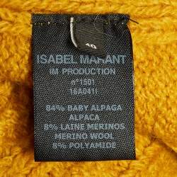 Pre Owned Isabel Marant Yellow Cable Knit Side Open Sweater M