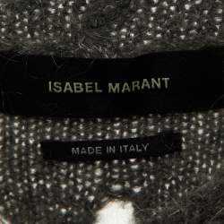 Pre Owned Isabel Marant Grey Wool Knit Cutout Detail Sweater M