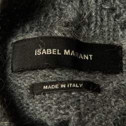 Pre Owned Isabel Marant Grey Wool Knit Cutout Detail Sweater M
