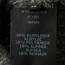 Pre Owned Isabel Marant Grey Wool Knit Cutout Detail Sweater M