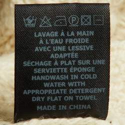 Pre Owned Isabel Marant Ivory Alpaca Cable Knit Slitted Sweater M