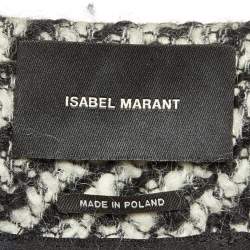 Pre Owned Isabel Marant Black/White Open Front Long Coat S