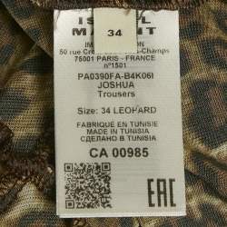 Pre Owned Isabel Marant Brown Animal Print Jersey Joshua Leggings S