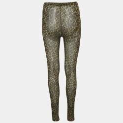 Pre Owned Isabel Marant Brown Animal Print Jersey Joshua Leggings S