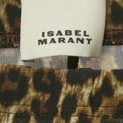 Pre Owned Isabel Marant Brown Animal Print Jersey Joshua Leggings S