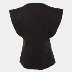 Pre Owned Isabel Marant Black Cotton Wrap Top M
