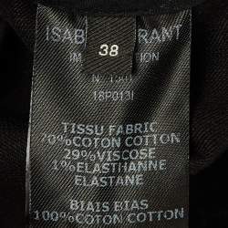 Pre Owned Isabel Marant Black Cotton Wrap Top M