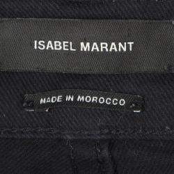 Isabel Marant Black Embroidered Denim Skinny Jeans S