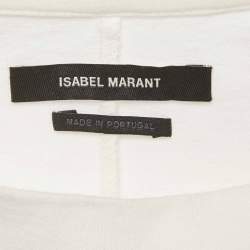 مملوكة مسبقًا Isabel Marant White Jersey Tie-Up Belita Top S